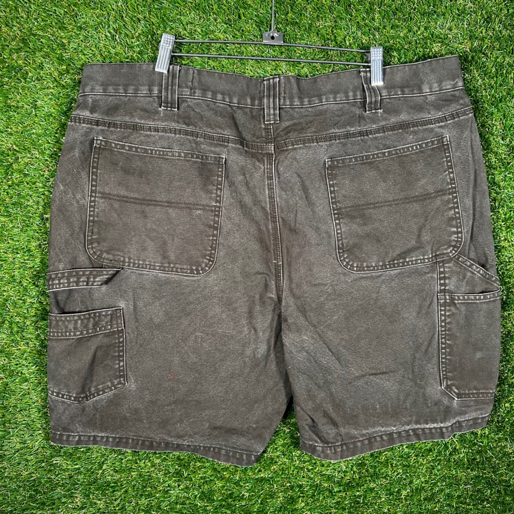 Red Head Brand Co Mens 42 Carpenter Shorts Faded Black Canvas Utility Workwear - Picture 3 of 5